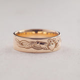 Gold Claddagh ring for men, Celtic wedding band - Eden Garden Jewelry™