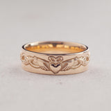 Gold Claddagh ring for men, Celtic wedding band - Eden Garden Jewelry™