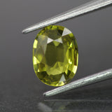 Sapphire | natural, yellowish green color, oval-cut, 7.5x5.7mm, 1.1ct, Australia - Eden Garden Jewelry™