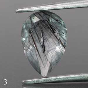 Rutile quartz | pear-cut, 10x7mm, *1.6ct - choose yours