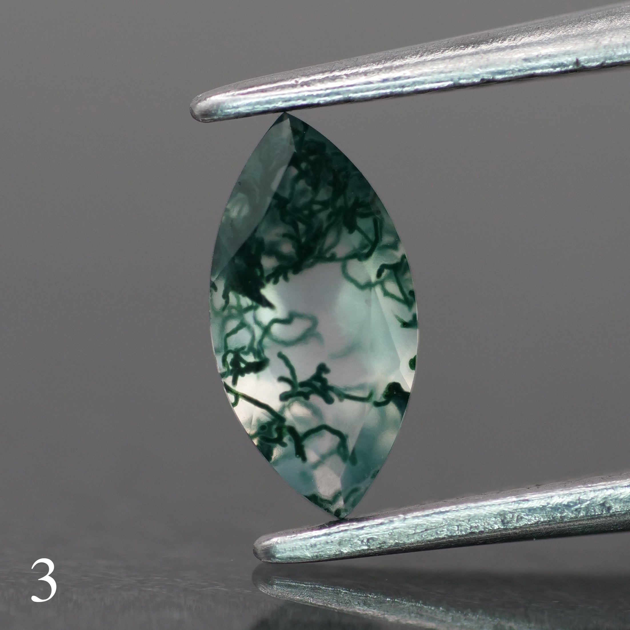 Moss agate | green color, marquise-cut, 8x4mm, 0.6ct - choose yours - Eden Garden Jewelry™