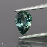 Sapphire | natural, teal color, pear-cut, *7x5mm, *1ct - choose yours - Eden Garden Jewelry™
