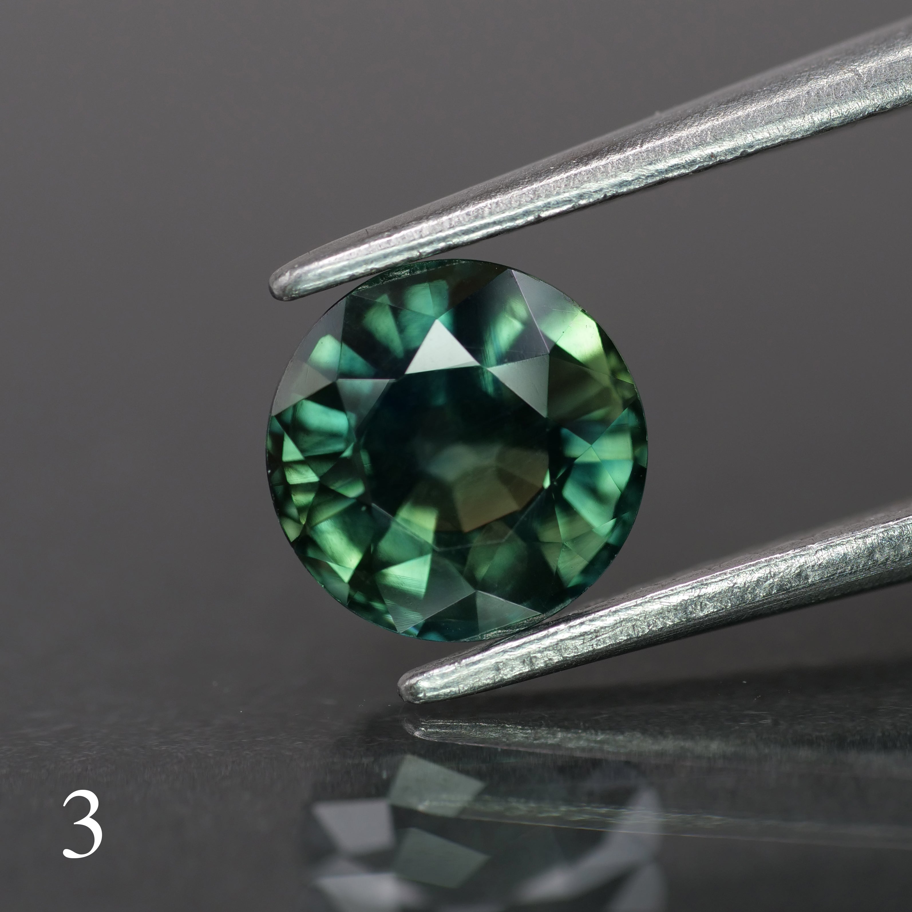 Sapphire | natural, teal color, round-cut, *6mm, *1.1ct - Eden Garden Jewelry™