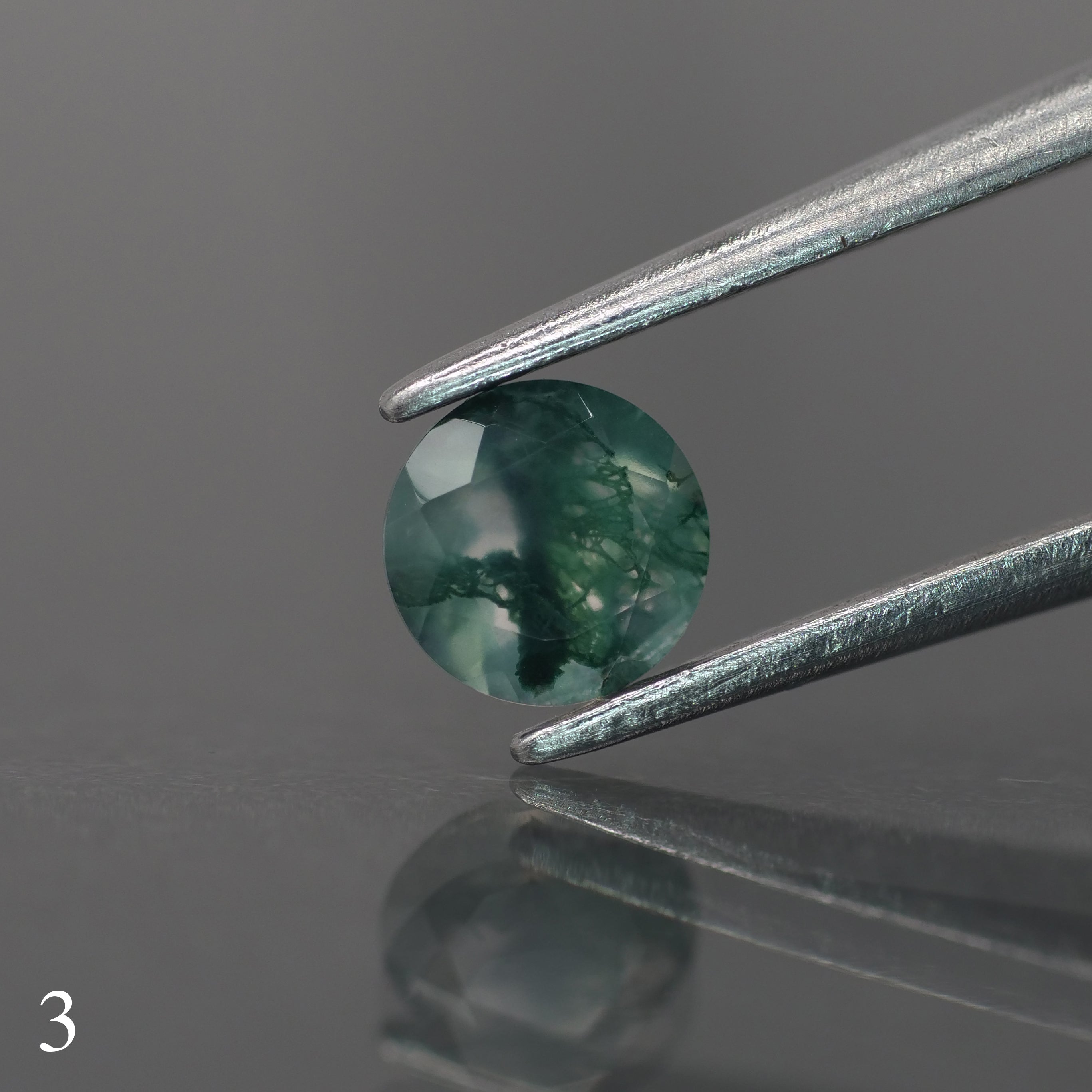 Moss agate | green color, round-cut, 5mm, 0.5ct - choose yours - Eden Garden Jewelry™