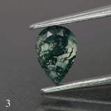 Moss agate | green color, pear-cut, 7x5mm, 0.65ct - choose yours - Eden Garden Jewelry™