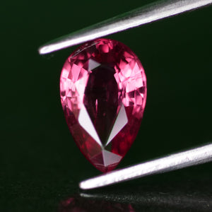 Raspberry Pink Spinel | natural, pear cut *8x5 mm, *1ct - Eden Garden Jewelry™