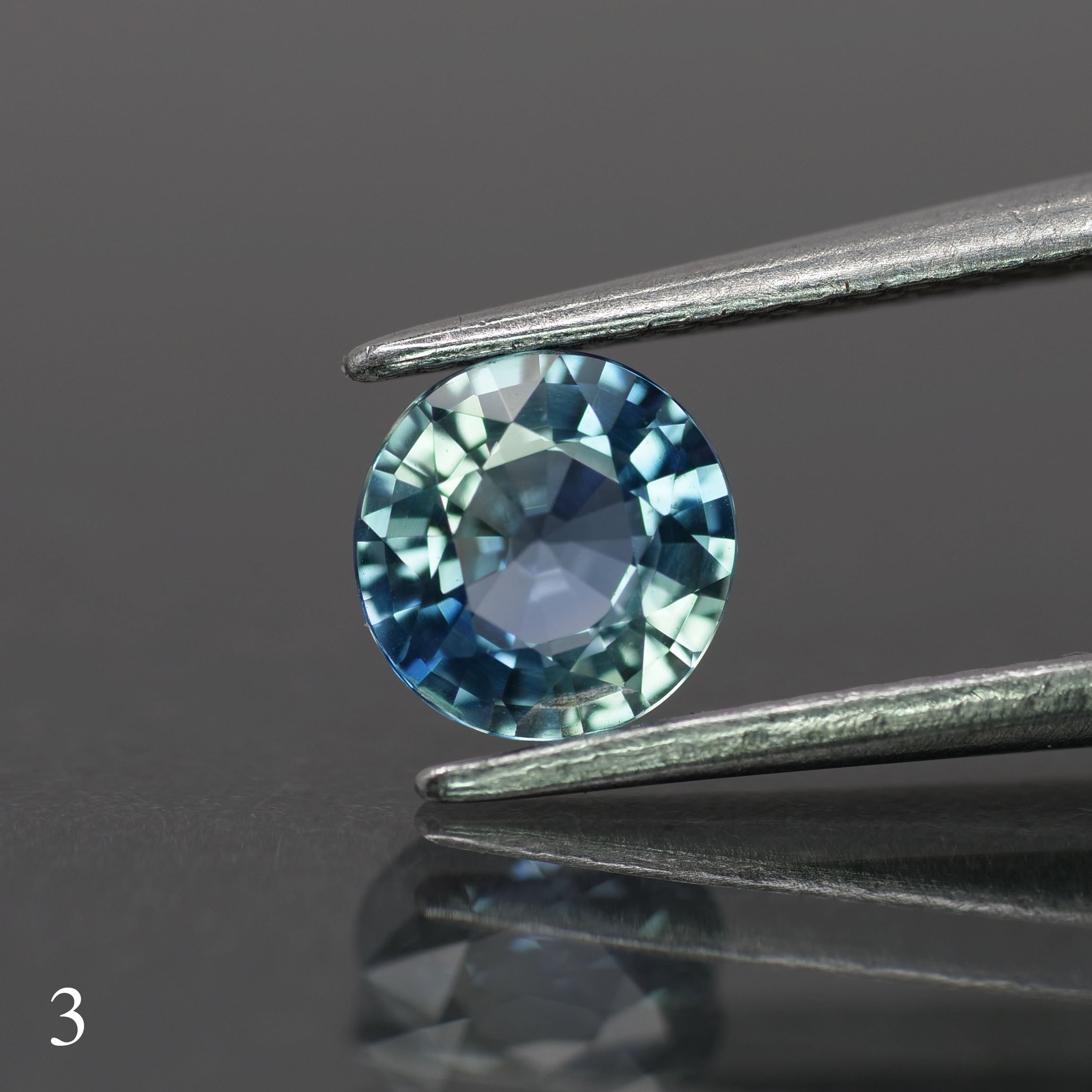 Sapphire | natural, teal color, round-cut, *5.5mm, *0.9ct - choose yours - Eden Garden Jewelry™