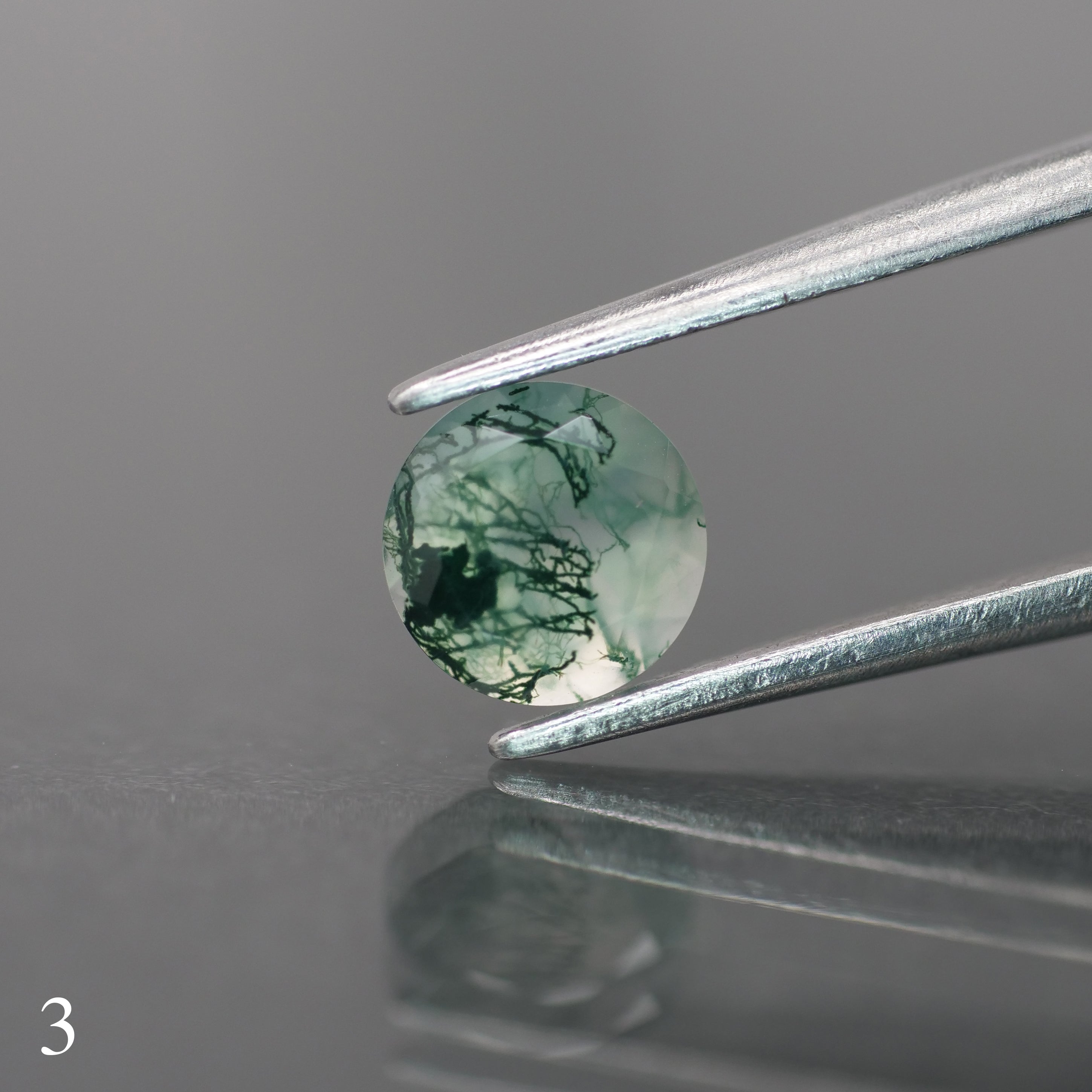 Moss agate | green color, round-cut, 6mm, 0.7ct - choose yours - Eden Garden Jewelry™