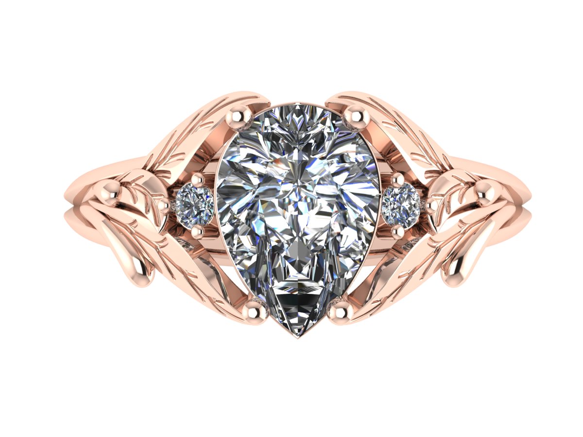 Payment plan: Wisteria bridal set with alexandrite and lab rubies (3 installments) - Eden Garden Jewelry™