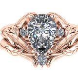 Payment plan: Wisteria bridal set with alexandrite and lab rubies (3 installments) - Eden Garden Jewelry™