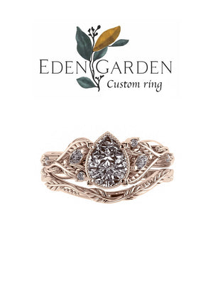 Custom order: Alexandrite ring set / Patricia - Eden Garden Jewelry™