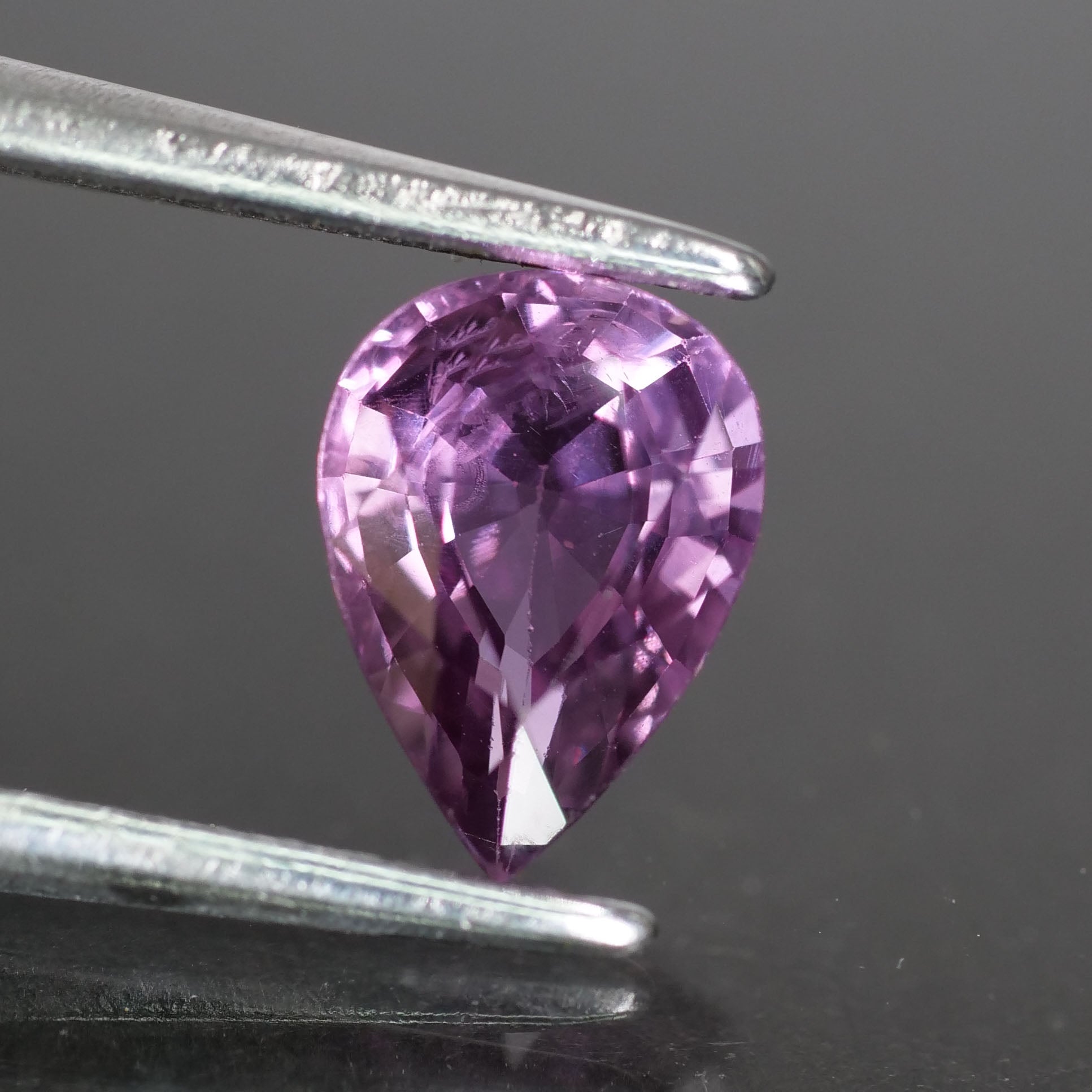 Pink Sapphire | natural, purplish pink, pear cut 7x5mm, SI1 0.95ct - Eden Garden Jewelry™