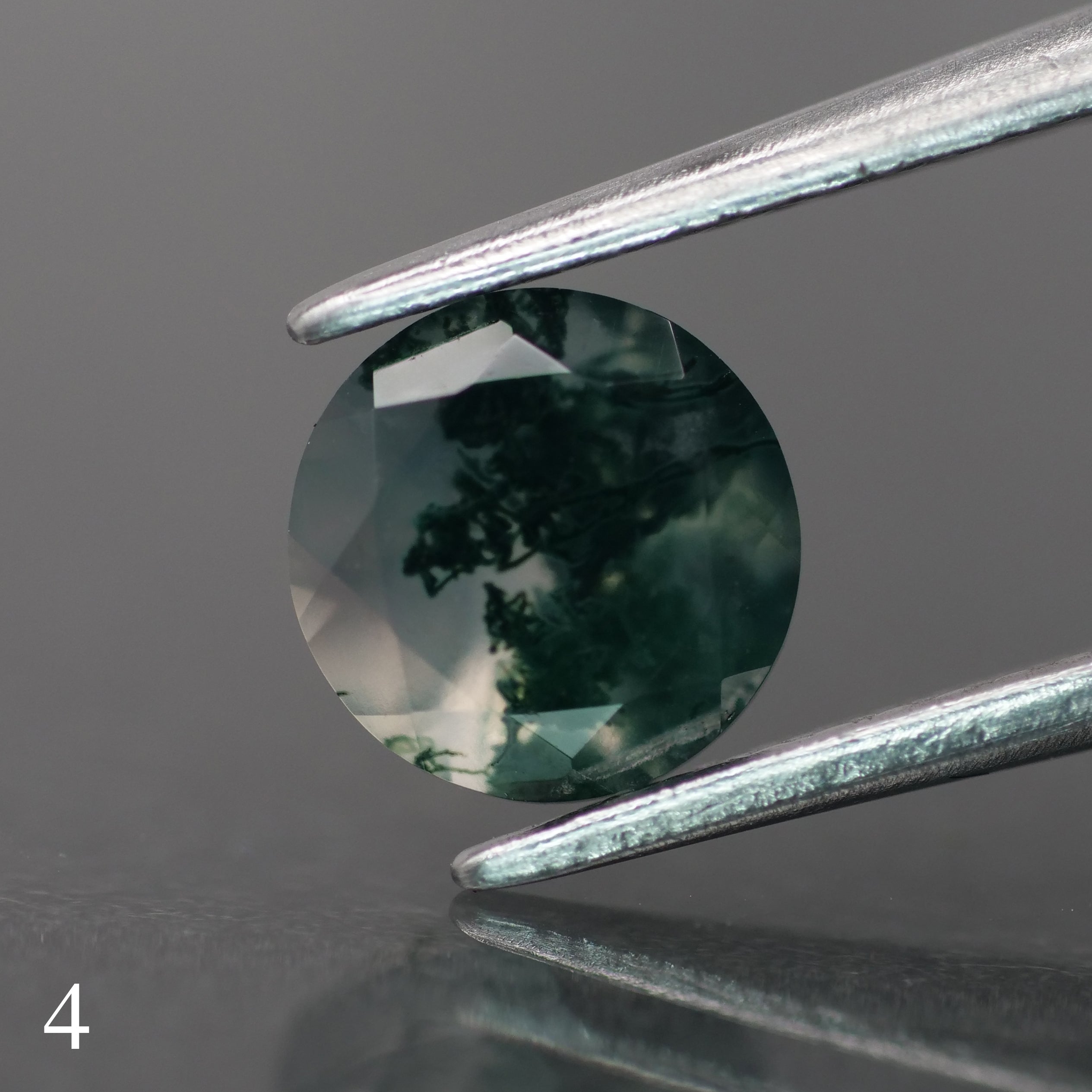 Moss agate | green color, round-cut, 6.5mm, 1ct - choose yours - Eden Garden Jewelry™