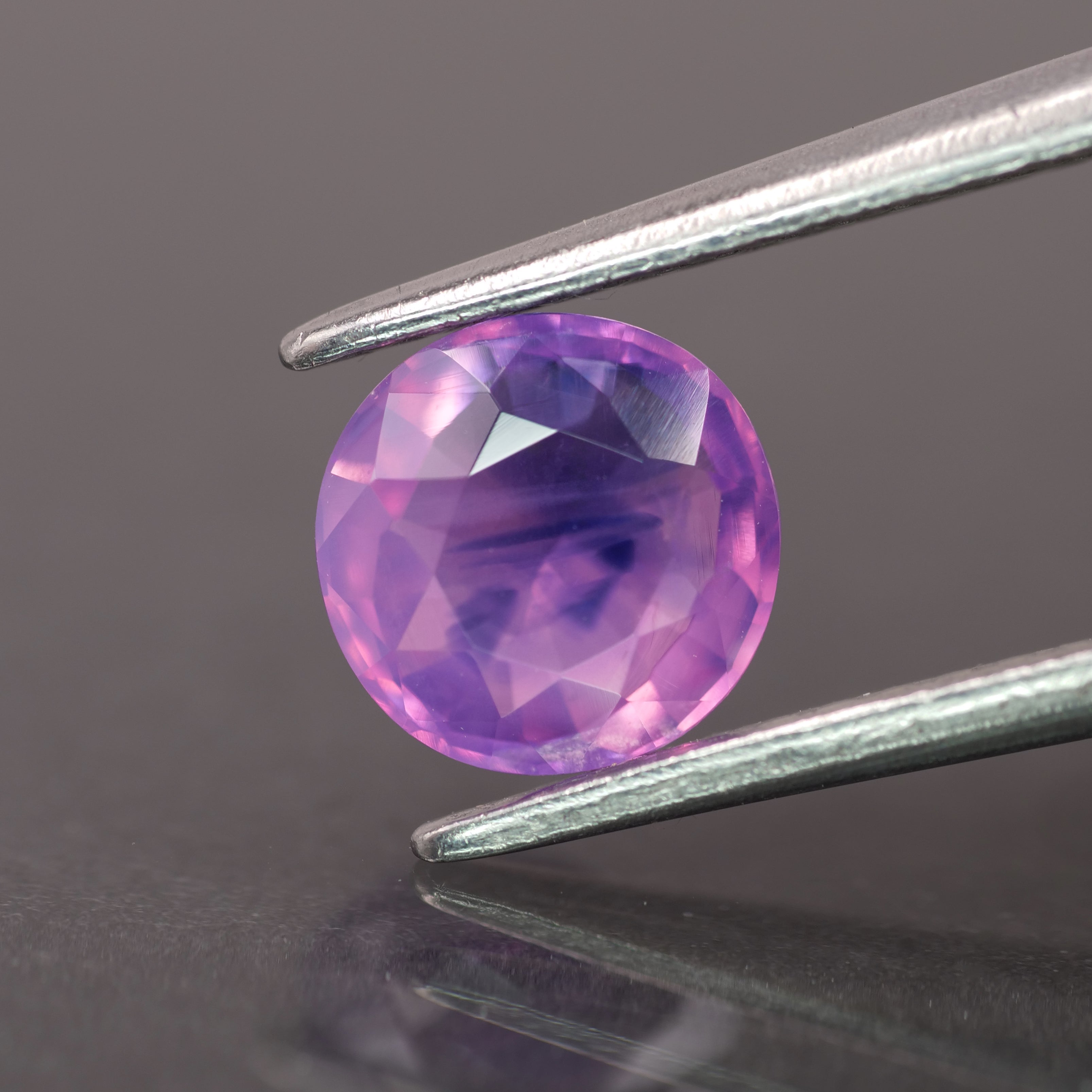 Opalescent sapphire | natural, pink color, round-cut, *6mm, *1ct - Eden Garden Jewelry™