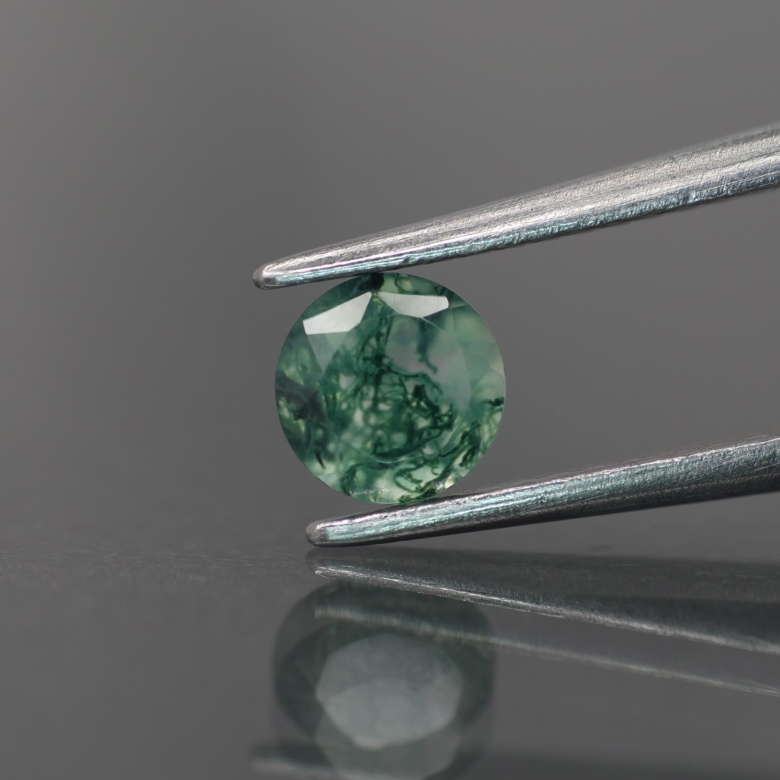 Moss agate | green color, round-cut, 5mm, 0.5ct - choose yours - Eden Garden Jewelry™