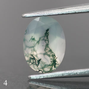 Moss agate | light green color, oval-cut, 8x6mm, 1.1ct - choose yours