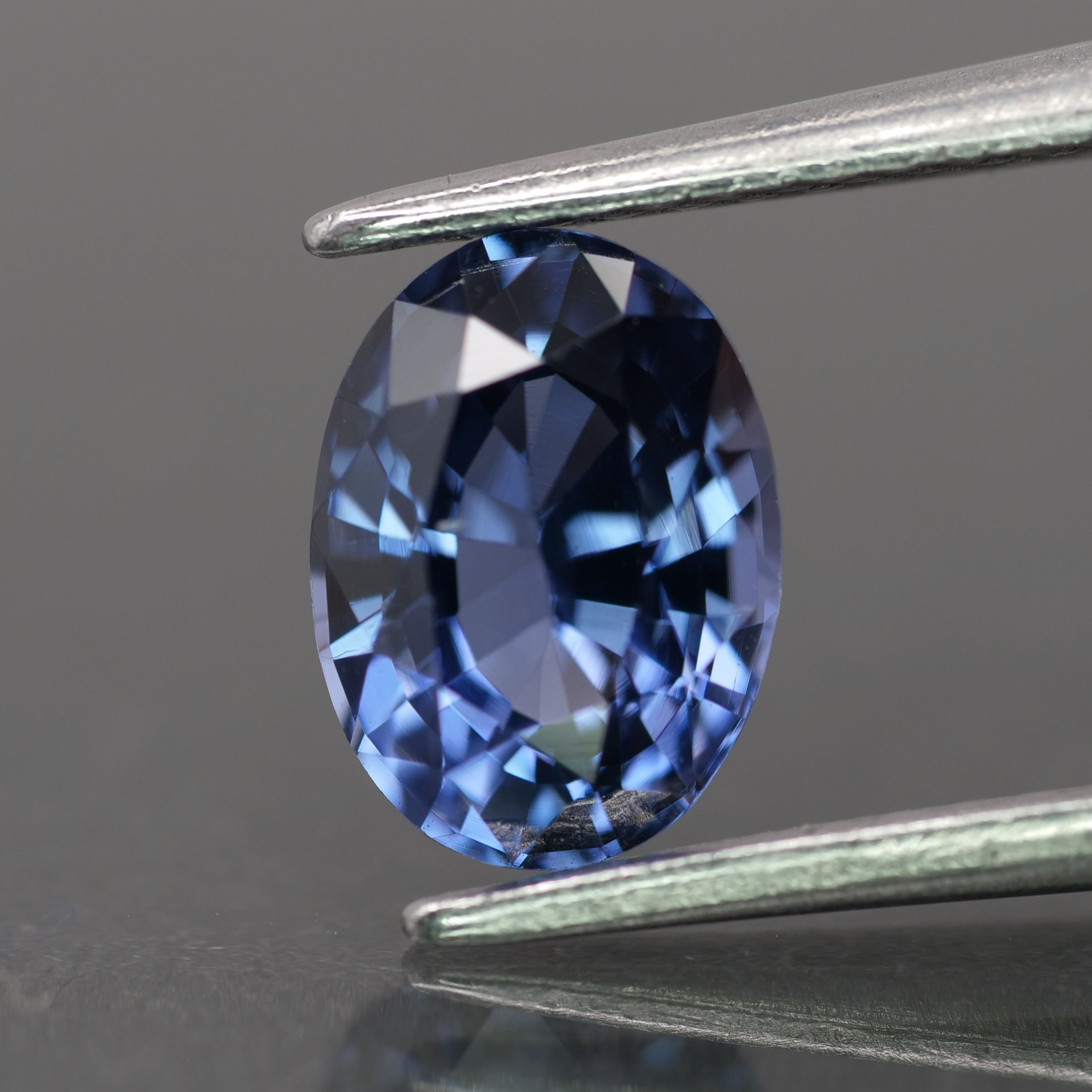 Spinel | natural, purplish blue color, oval-cut, 7.5x5.5mm, 1.2ct, Myanmar - Eden Garden Jewelry™