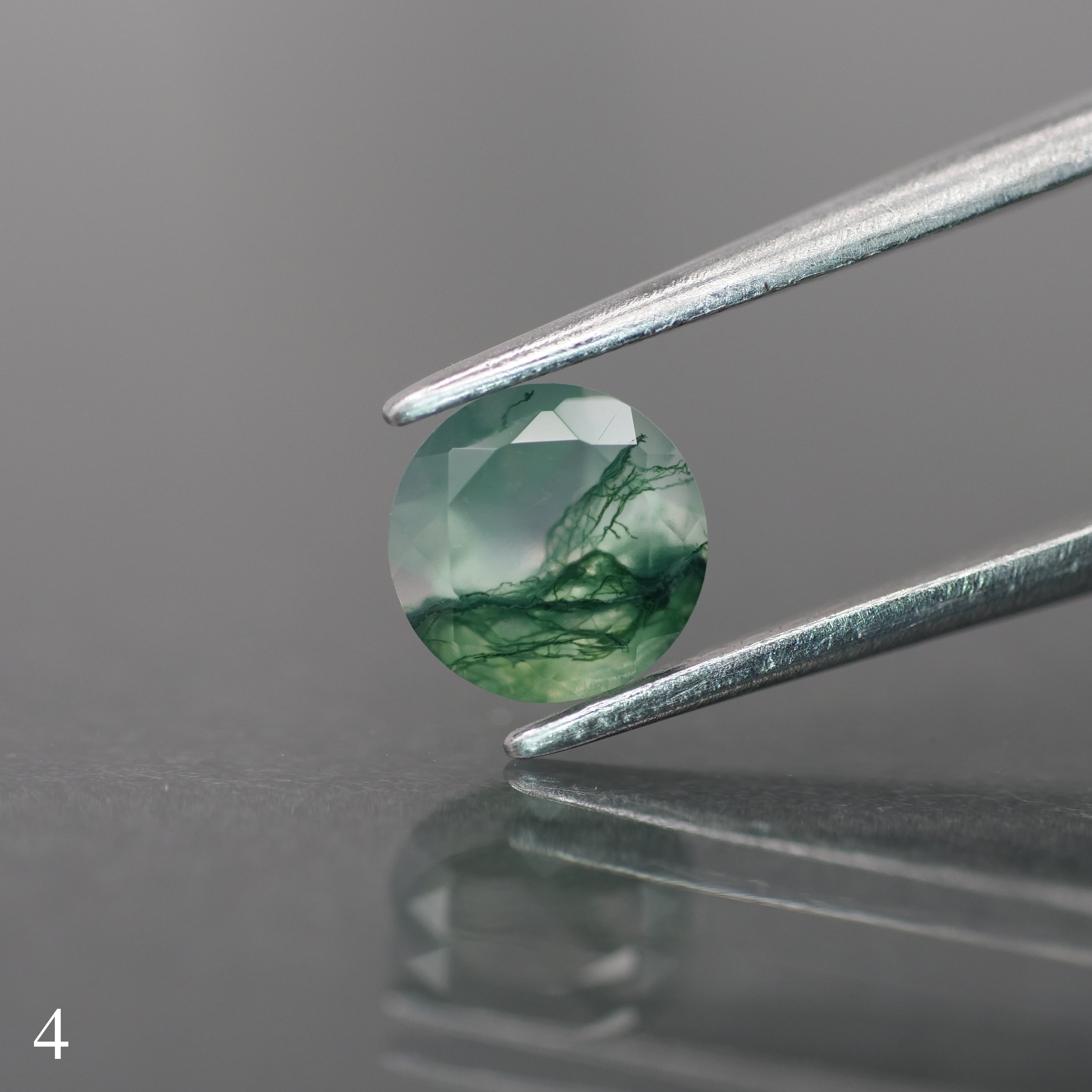 Moss agate | green color, round-cut, 6mm, 0.7ct - choose yours - Eden Garden Jewelry™