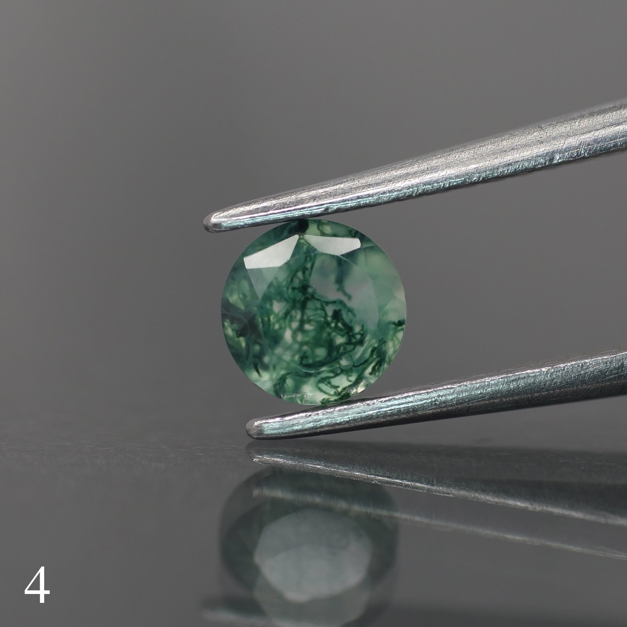 Moss agate | green color, round-cut, 5mm, 0.5ct - choose yours