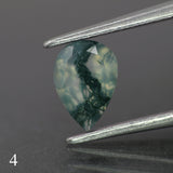 Moss agate | green color, pear-cut, 7x5mm, 0.65ct - choose yours - Eden Garden Jewelry™