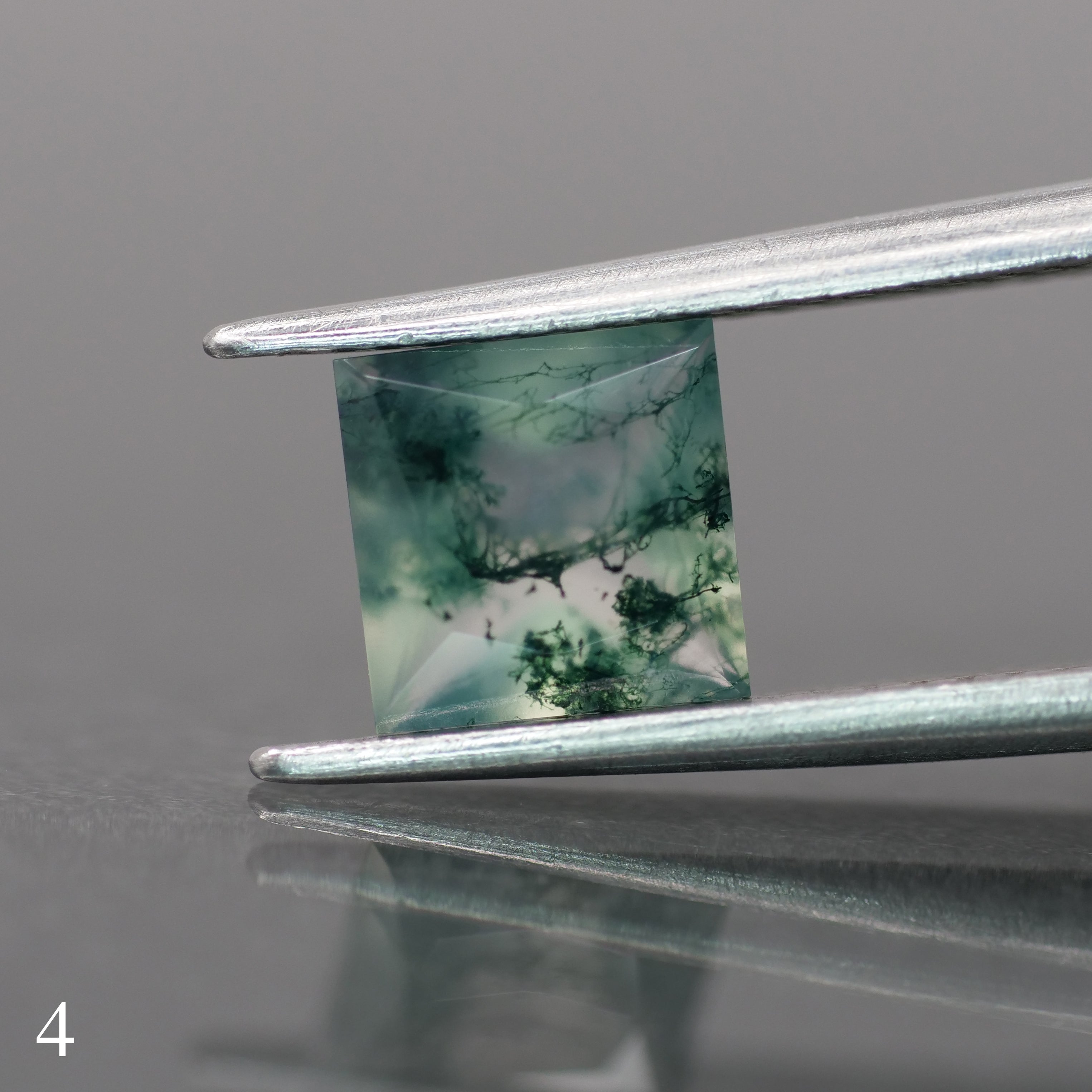 Moss agate | green color, square-cut, 6mm, 1ct - choose yours - Eden Garden Jewelry™