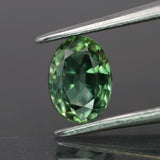 Sapphire | natural, green color, oval-cut, 7x5mm, 1.1ct - Eden Garden Jewelry™