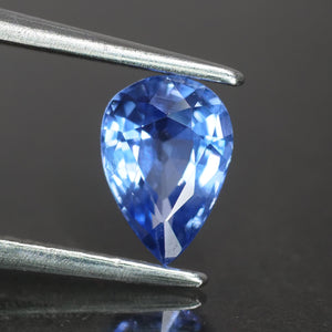 Sapphire blue | certified, natural, pear cut 7x5* mm, VS, 0.88ct, Sri Lanka - Eden Garden Jewelry™