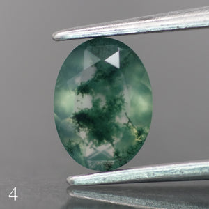 Moss agate | green color, oval-cut, 8x6mm, 1.1ct - choose yours