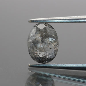 Salt & Pepper diamond | natural, oval cut 8x6mm, 1.30ct - Eden Garden Jewelry™