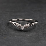 READY TO SHIP: Ariadne bridal ring set in 14K white gold, ivy leaves & diamonds, AVAILABLE RING SIZES: 8.5 - 11.5 US