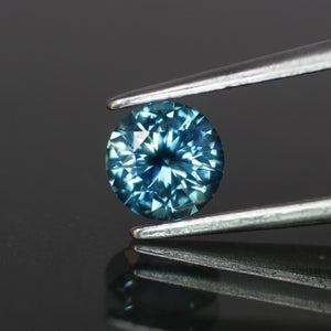Sapphire | natural, teal color, round cut 5.5 mm, 0.7ct - Eden Garden Jewelry™