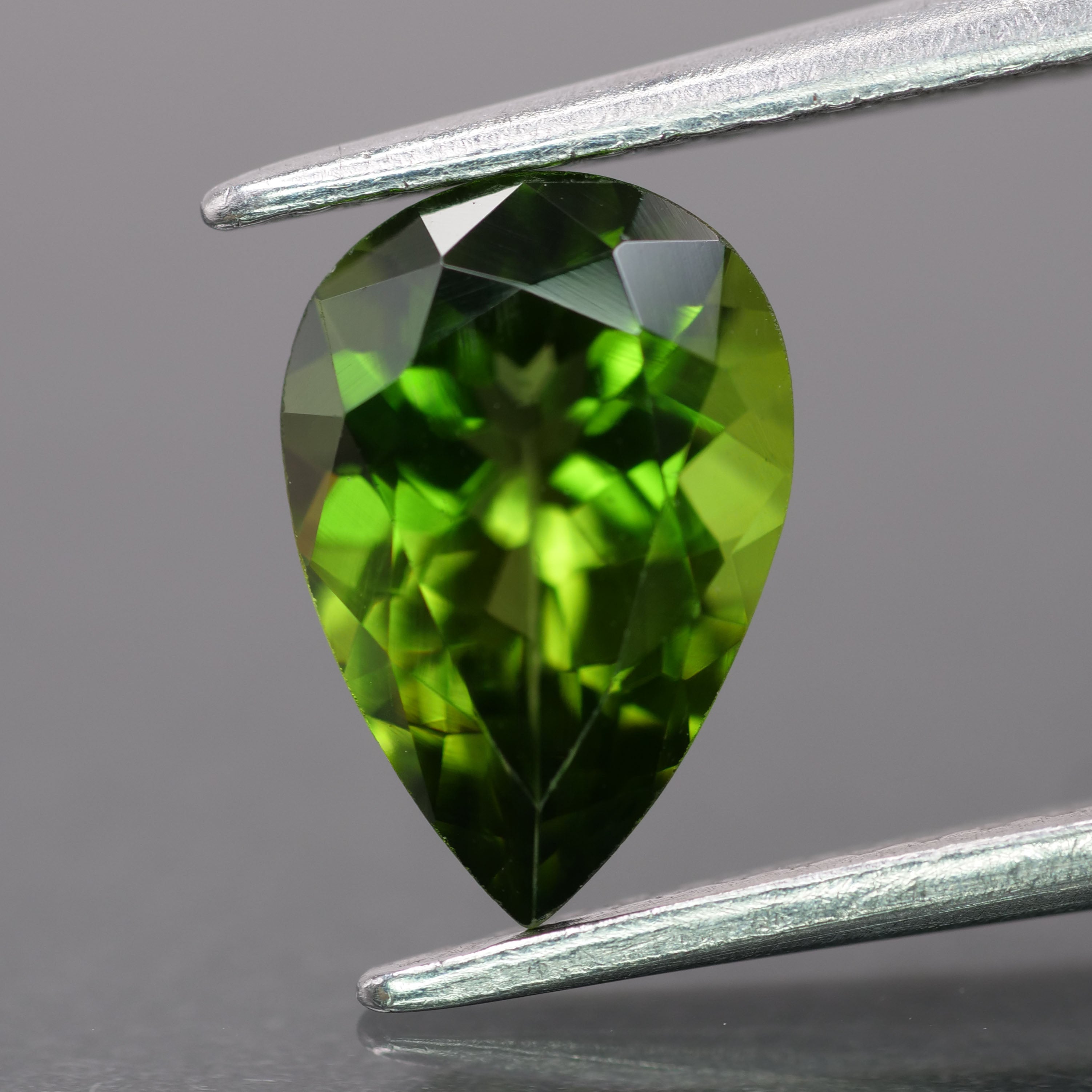 Tourmaline | natural, green color, pear-cut, *9x6mm, 1.2ct - Eden Garden Jewelry™