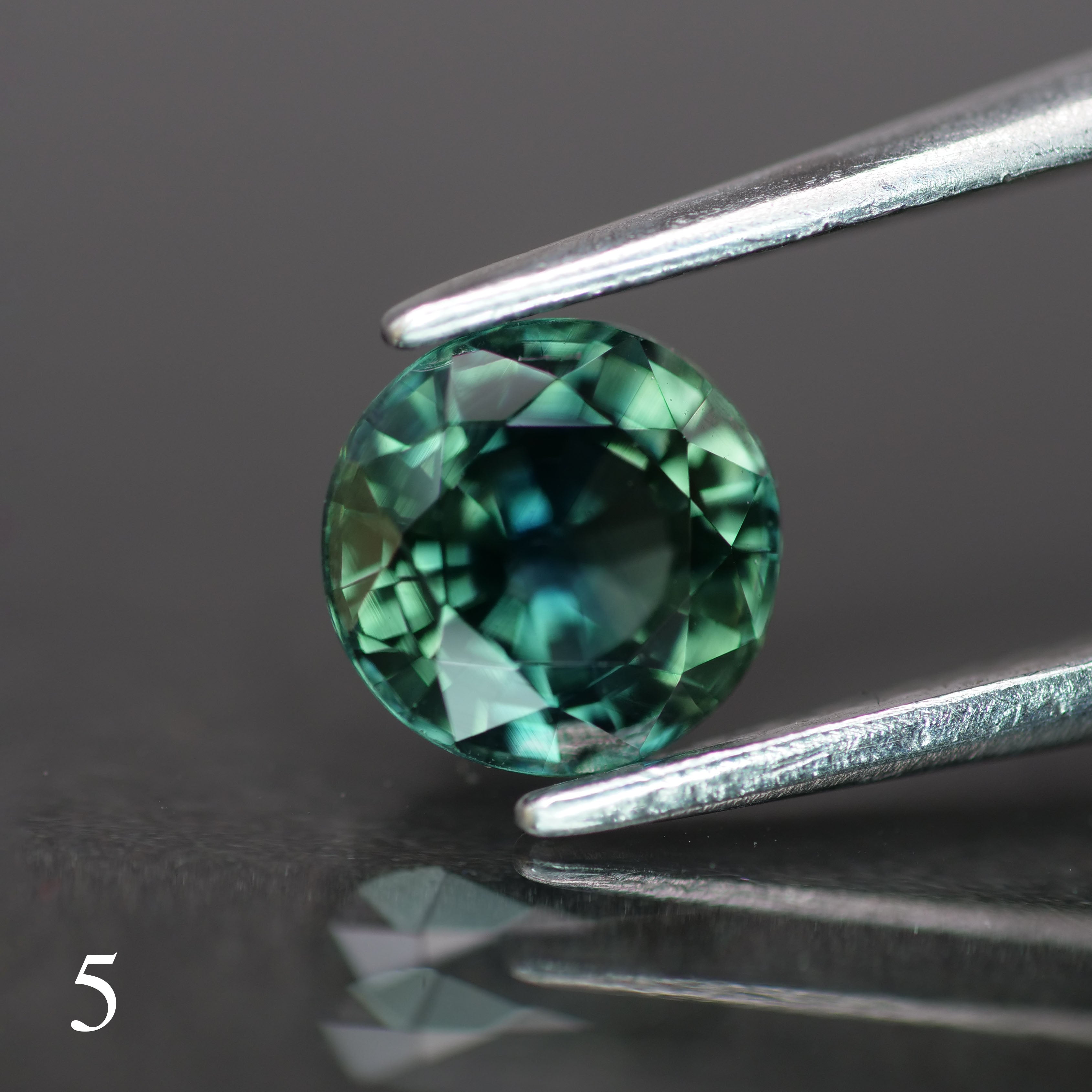Sapphire | natural, teal color, round-cut, *6mm, *1.1ct - Eden Garden Jewelry™