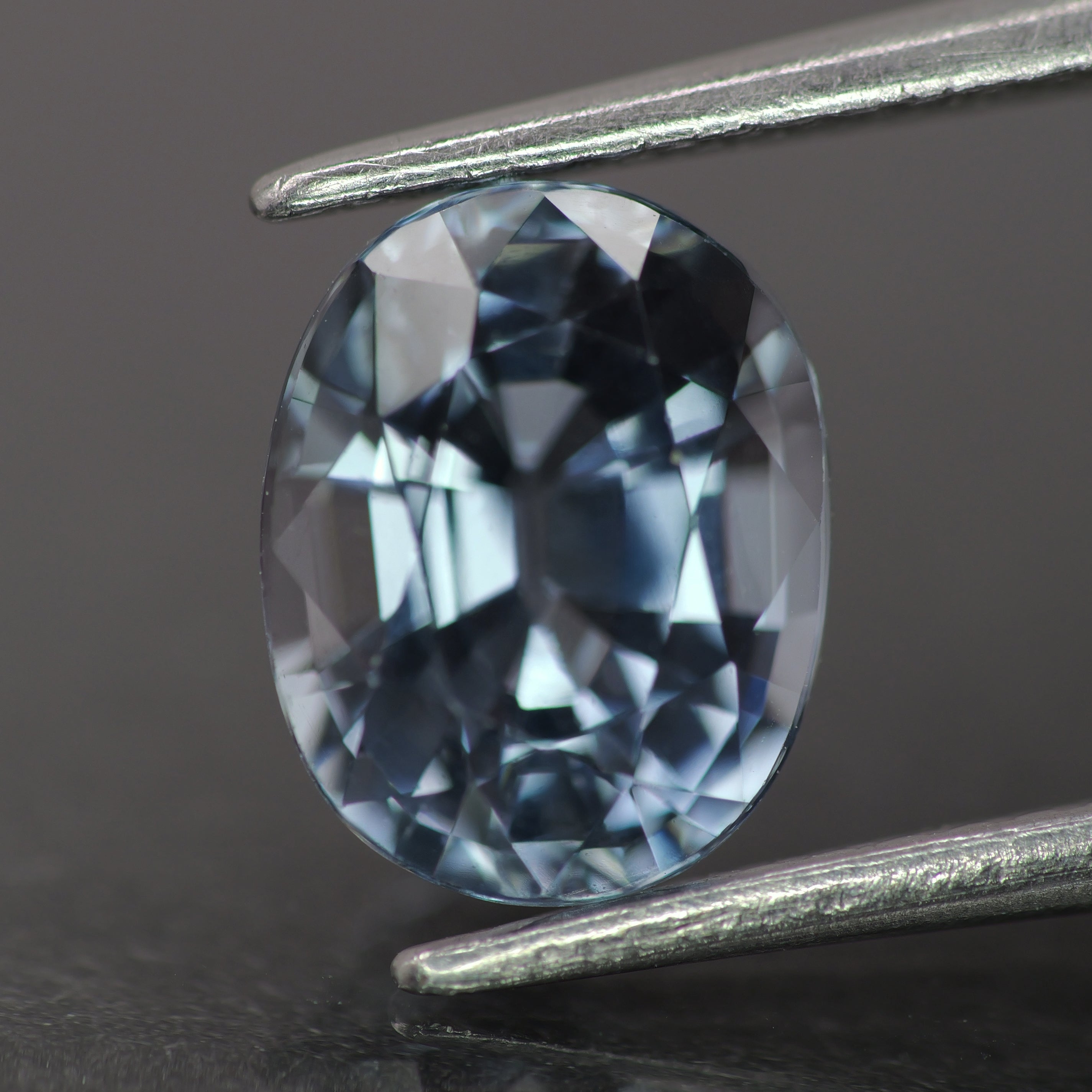 Spinel | natural, bluish grey color, oval-cut, *8x6.5mm, 2.1ct - Eden Garden Jewelry™