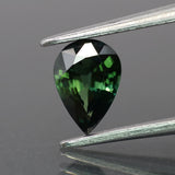 Sapphire | natural, green color, pear-cut, *7x5mm, 0.8ct - Eden Garden Jewelry™