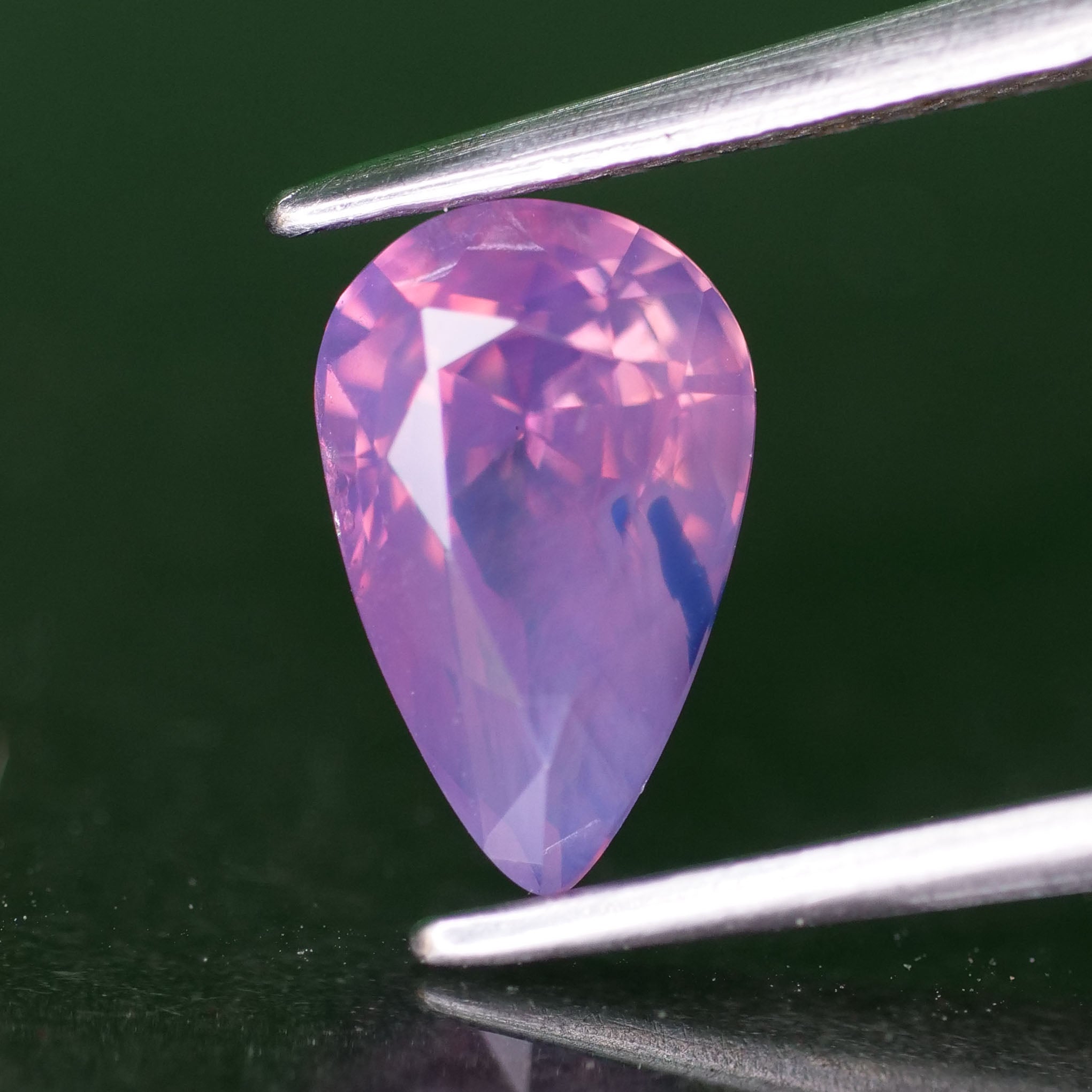 Sapphire opalescent | natural, mermaid purplish pink, pear cut *8x5mm, VS 1.3ct - Eden Garden Jewelry™