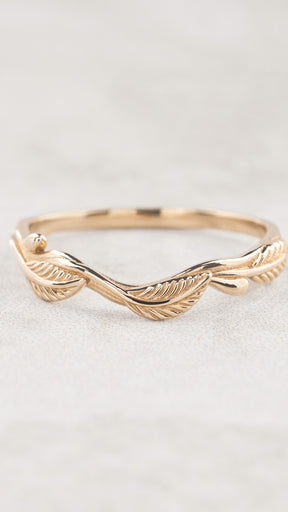READY TO SHIP: Twig wedding ring in 14K yellow gold, AVAILABLE RING SIZES: 4.75 - 7.75 US - Eden Garden Jewelry™