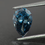 Lab grown diamond | IGI certified | pear-cut, 8.5x5.5mm, Fancy vivid blue color, VS1, 1.1ct - Eden Garden Jewelry™