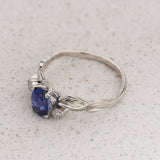 Woodland Engagement Ring with Oval Blue Sapphire / Arius - Eden Garden Jewelry™