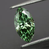 Lab grown diamond | IGI certified | marquise-cut, 10x5mm, Fancy vivid green color, VS1, 1ct - Eden Garden Jewelry™
