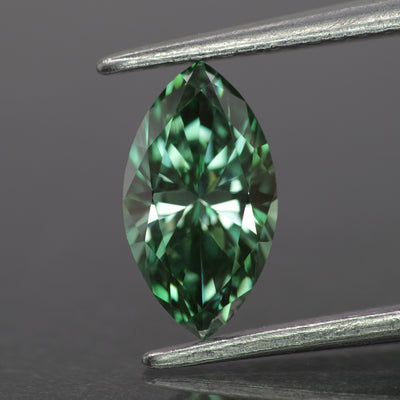 Lab grown diamond | IGI certified | marquise-cut, 9x5mm, Fancy vivid green color, VS1, *0.8ct - Eden Garden Jewelry™