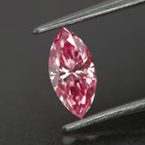 Lab grown diamond | IGI certified | marquise-cut, *8x4mm, Fancy vivid pink color, VS1, *0.45ct - Eden Garden Jewelry™