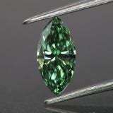 Lab grown diamond | IGI certified | marquise-cut, *9x4.5mm, Fancy vivid green color, VS1, *0.63ct