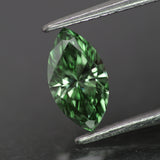 Lab grown diamond | IGI certified | marquise-cut, 8x4.5mm, Fancy vivid green color, VVS2, *0.6ct - Eden Garden Jewelry™
