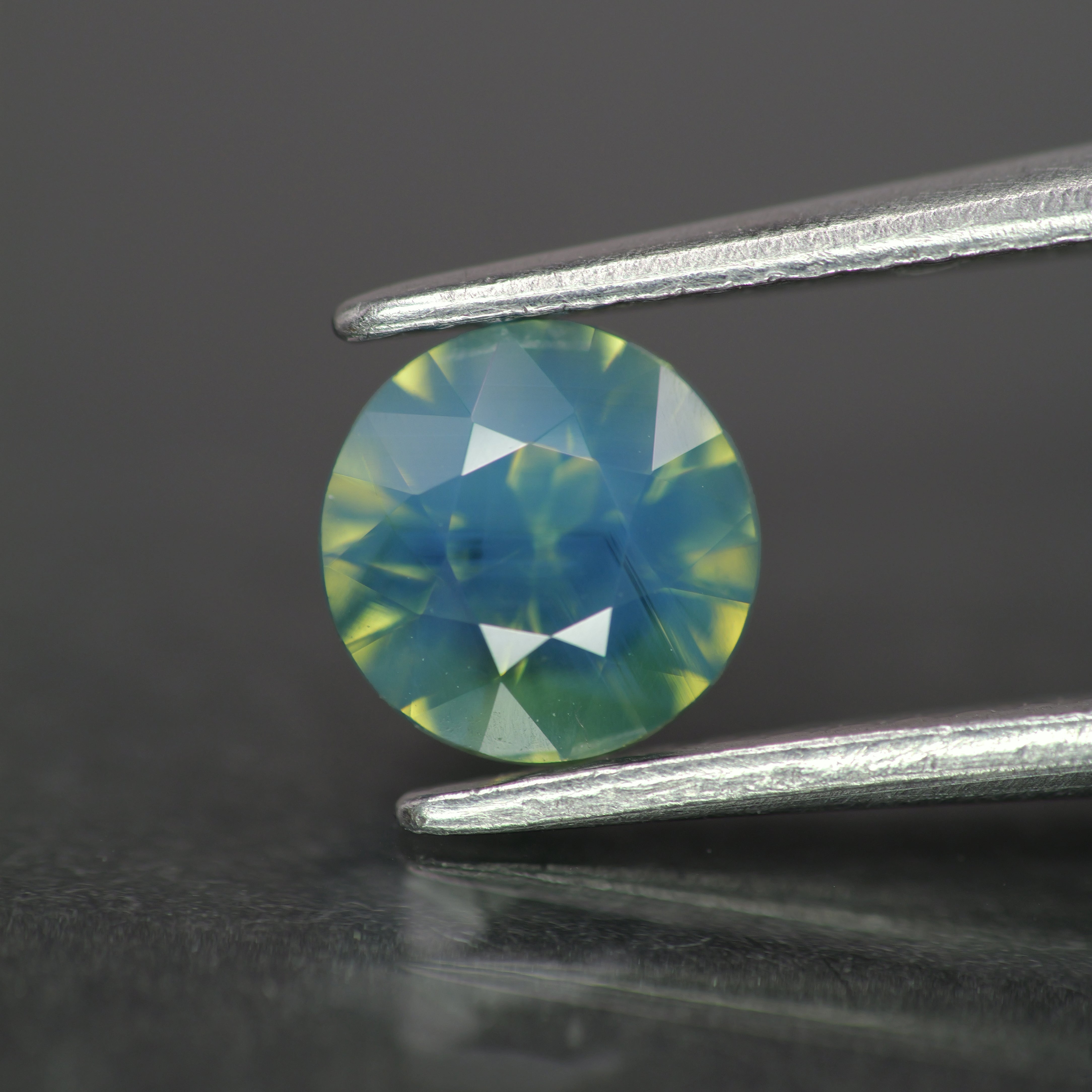 Opalescent Sapphire | natural, multicolor: blue, green & yellow, round-cut, *6mm, *0.8ct, Madagascar (Copy) - Eden Garden Jewelry™