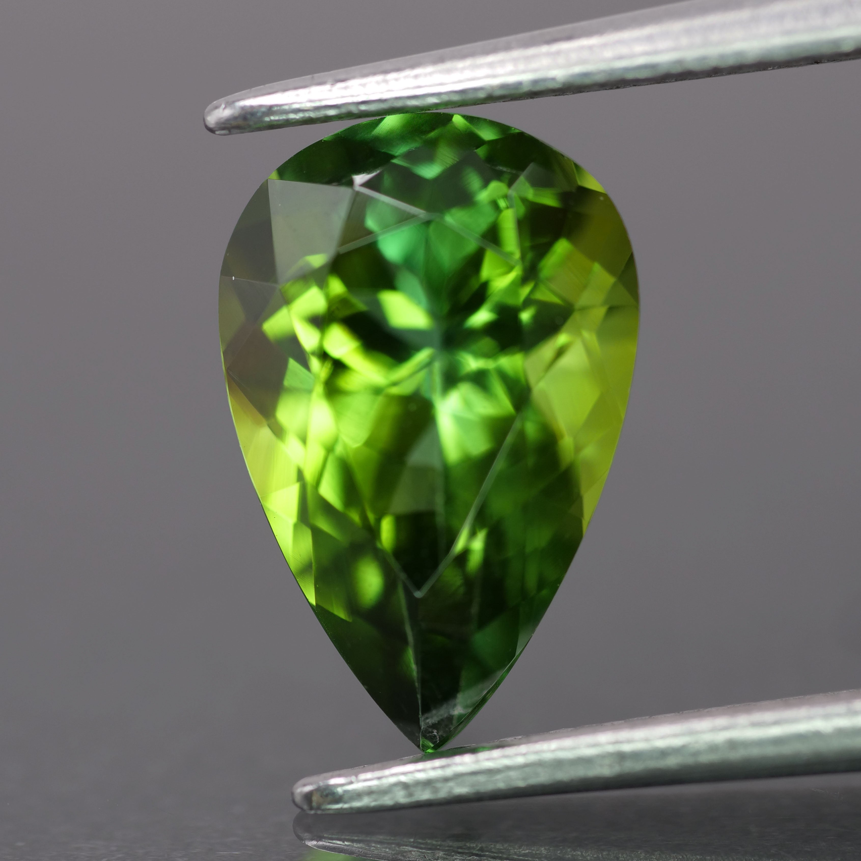 Tourmaline | natural, green color, pear-cut, *10x6.5mm, 2ct - Eden Garden Jewelry™
