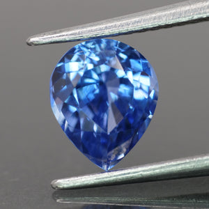 Sapphire | IGI certified | natural, blue color, pear-cut, 7.7x6.4mm, *1.8ct