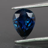 Sapphire | natural, dark blue color, pear-cut, *8x6mm, 1.6ct - Eden Garden Jewelry™