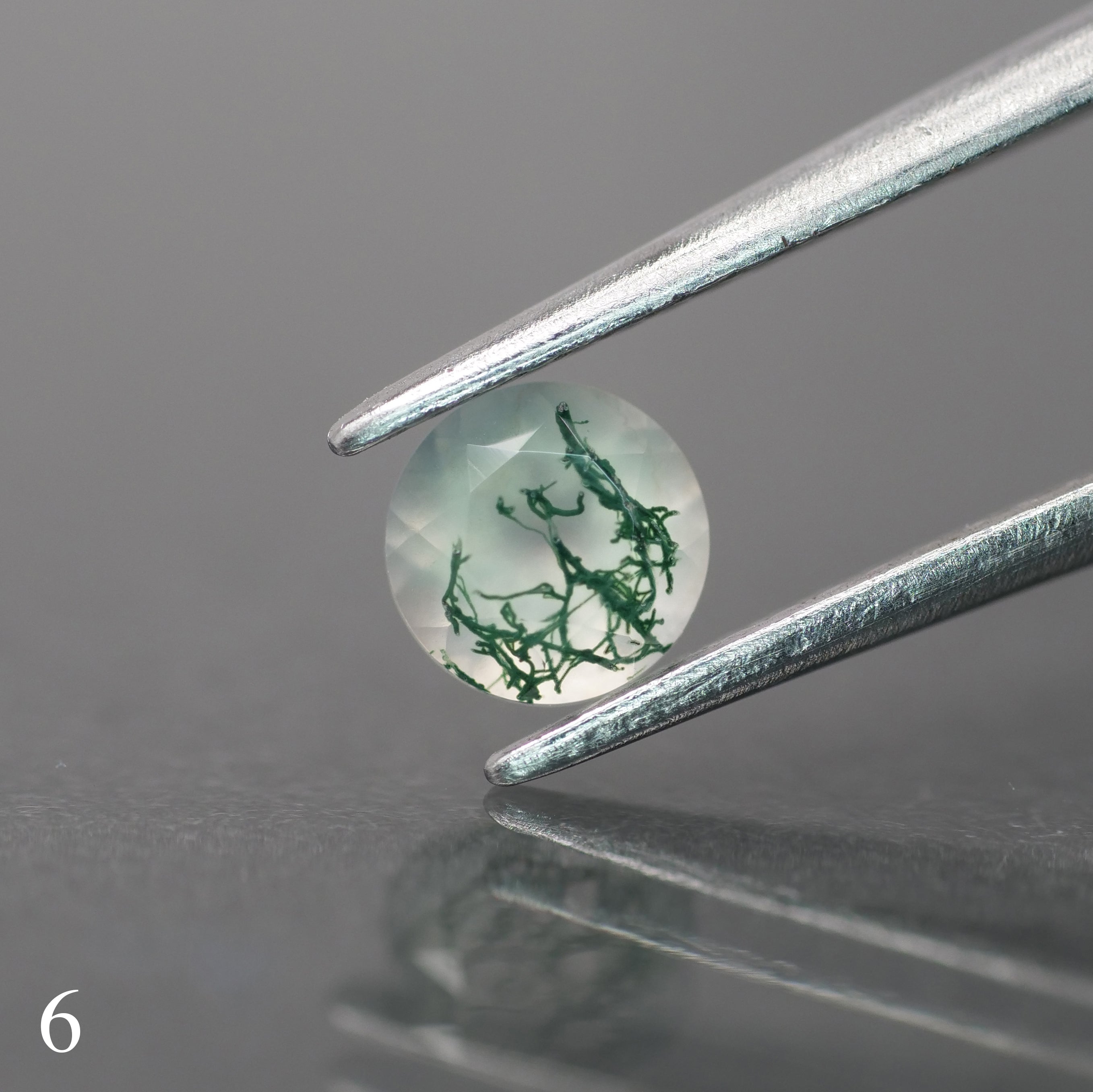 Moss agate | light green color, round-cut, 5mm, 0.5ct - choose yours - Eden Garden Jewelry™