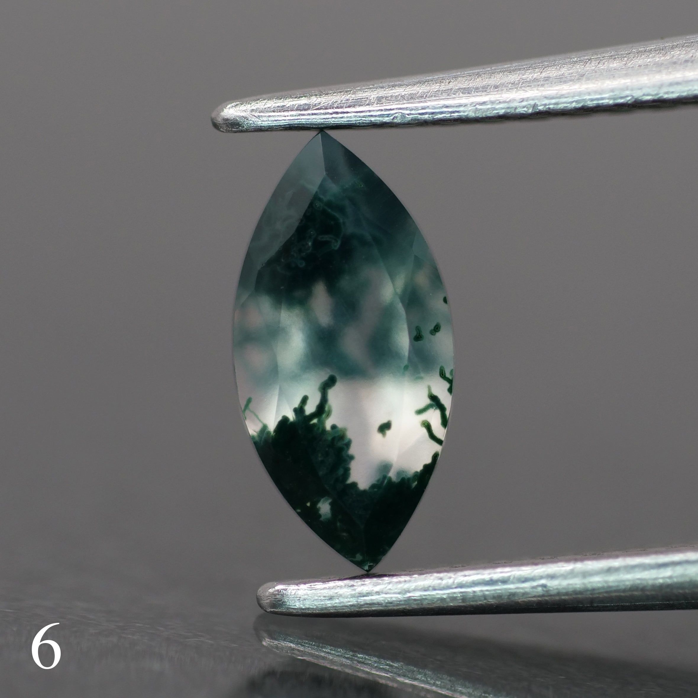 Moss agate | green color, marquise-cut, 8x4mm, 0.6ct - choose yours - Eden Garden Jewelry™